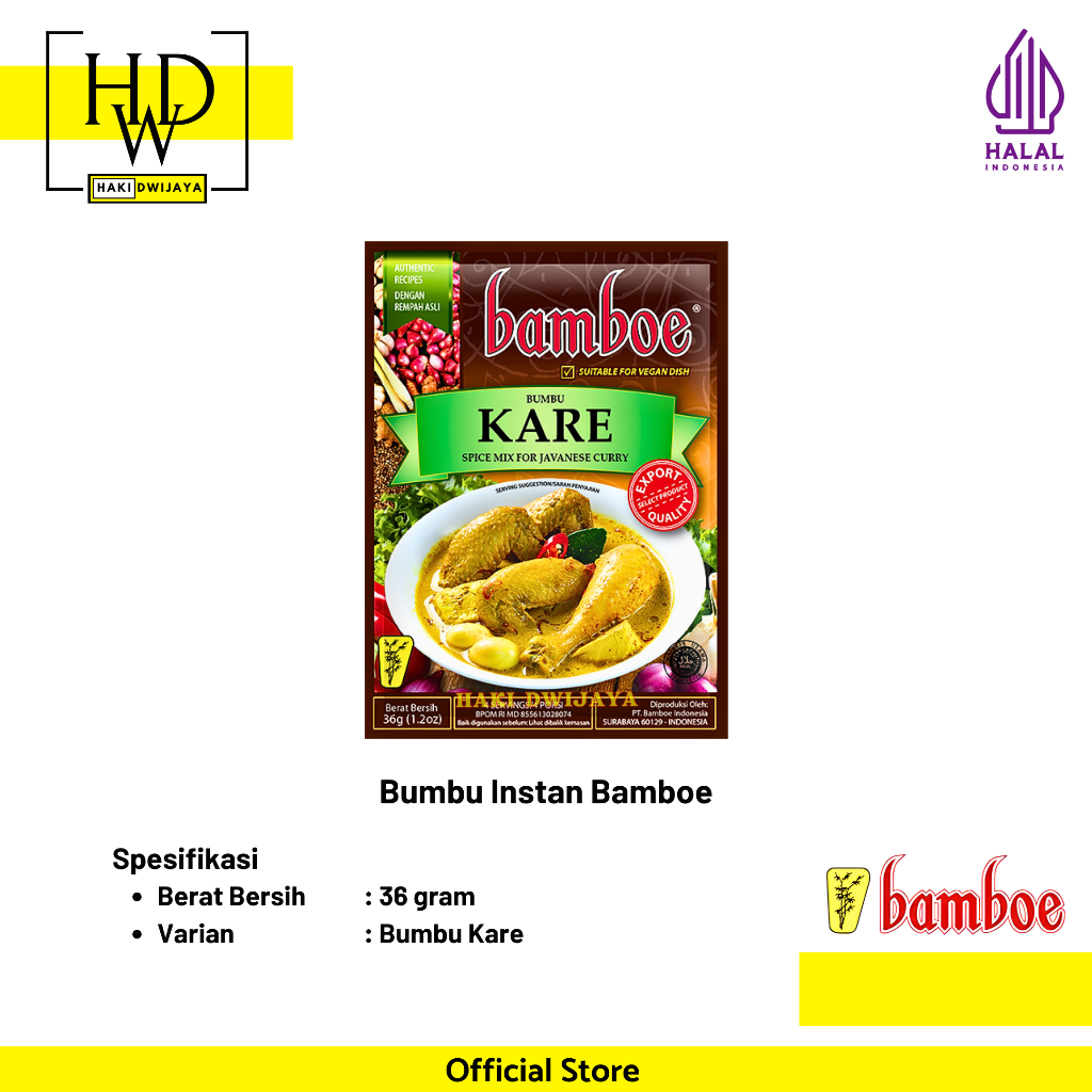 

Bamboe Bumbu Masak Instan Masakan Nusantara - Bumbu Kare