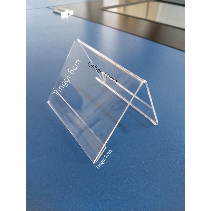 

Papan Nama Akrilik stand Display Meja Kantor Bisnis Kartu Name Tag Segitiga