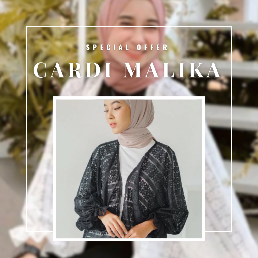 CARDIGAN BRUKAT LENGAN PANJANG KERUT OUTER BRUKAT WANITA CARDIGAN BRUKAT MALIKA MODEL TERBAR CARDIGA