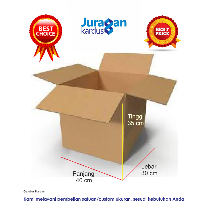 

Kardus Polos 40x30x35 cm