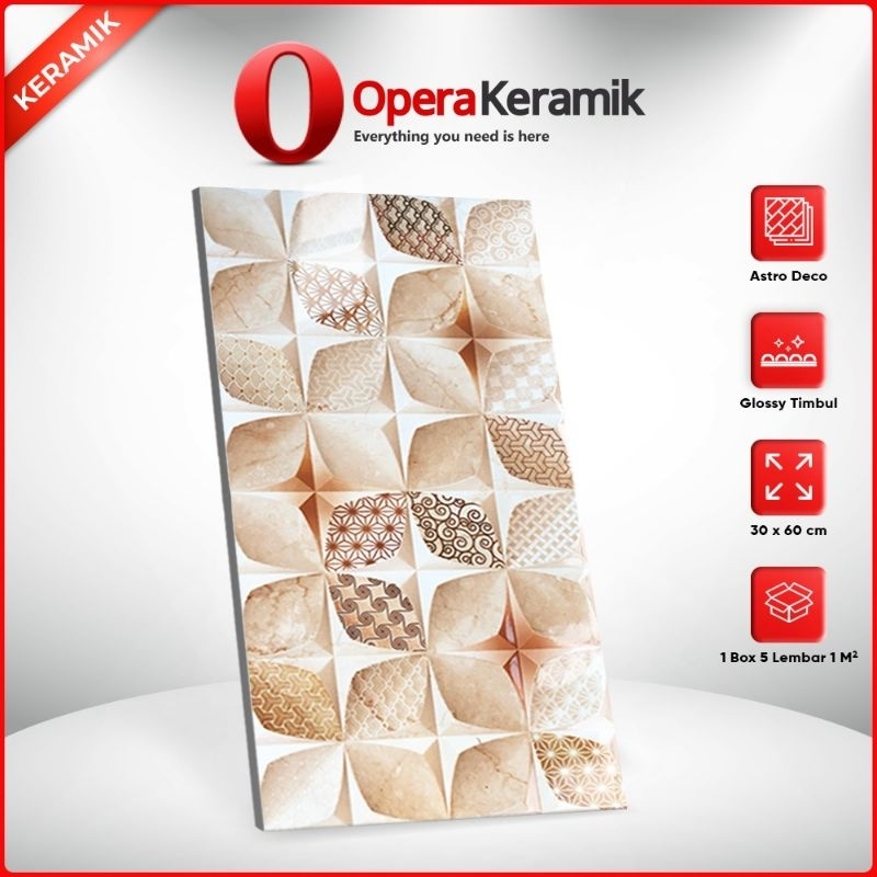Keramik Dinding Motif Batik 30x60 Astro Deco