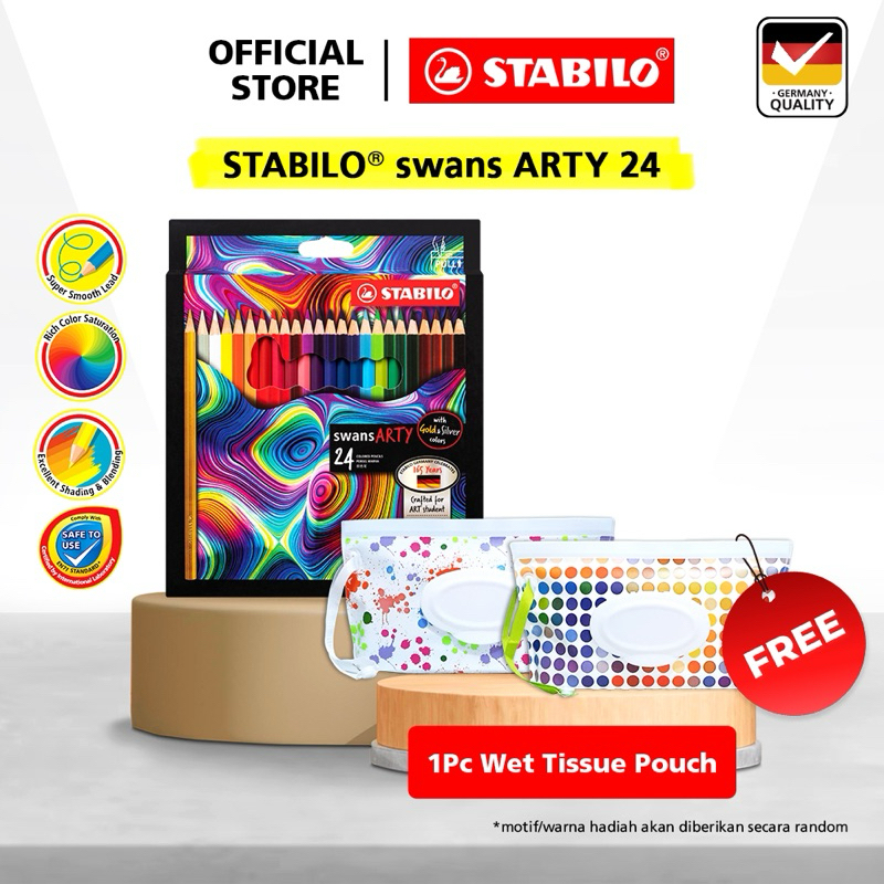 

STABILO swans ARTY Colored Pencils 24 pcs / Pensil Warna isi 24 pcs