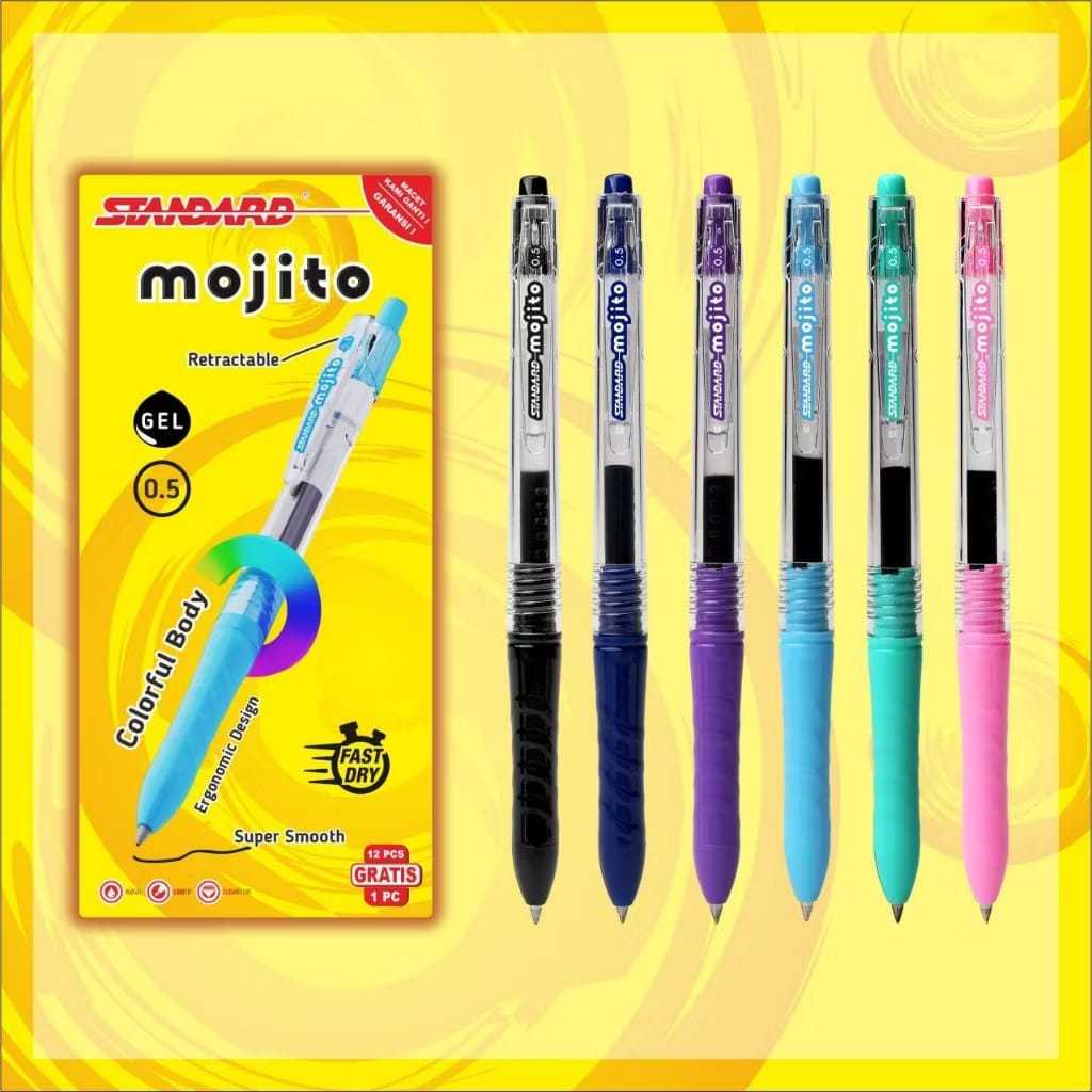 

Pulpen Standard MOJITO Gel 0.5 Mirip KOKORO (1Pcs) ++