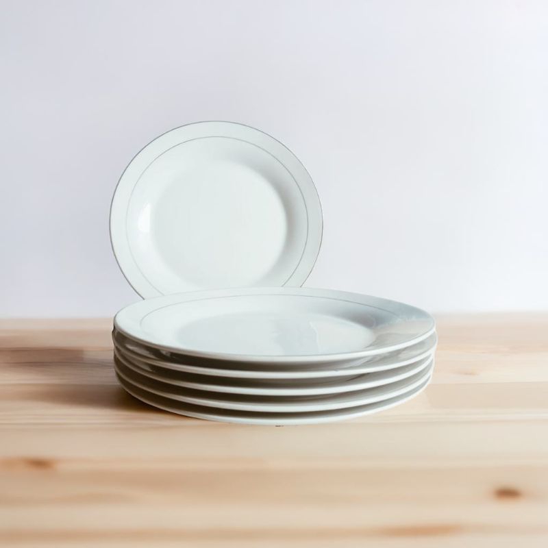 6PCS PIRING SAJI PORCELAIN CEPER 26cm / PIRING KERAMIK BESAR / PIRING SAJI / PIRING HOTEL