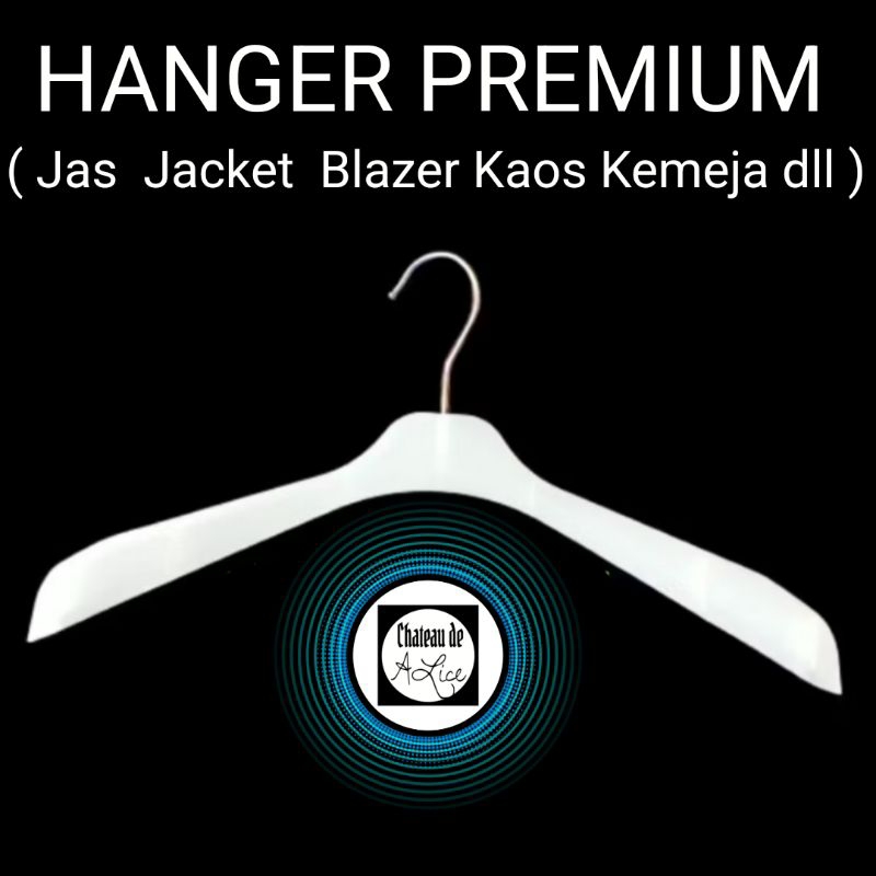 Hanger Baju Distro 282 hitam (1 pcs ) / Hanger 282 Hitam /Hanger Bahu Halus / Hanger Plastik 282