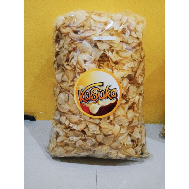 

patahan kripik singkong Kusuka rasa jagung manis 1 kg