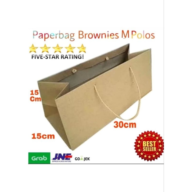 

Pembelian Kelipatan 12 pcs Paperbag Tas kertas brownis M Coklat Polos 30x15x15 Goodie Bag Polos Tas Kue Brownis