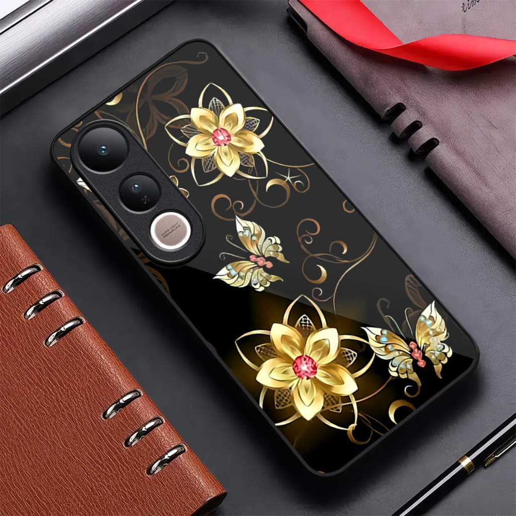 Case Glossy Vivo V50 lite terbaru - softcase vivo Aksesoris Ponsel Skin kondom hp - mika casing - ke