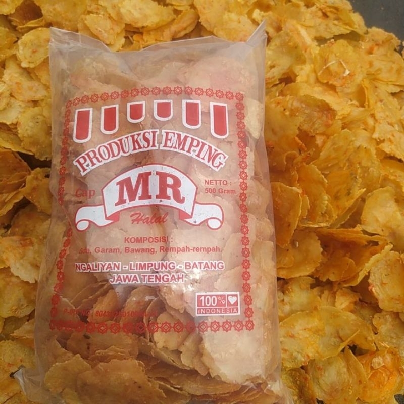 

emping mlinjo biji dua rasa pedas berat 500g