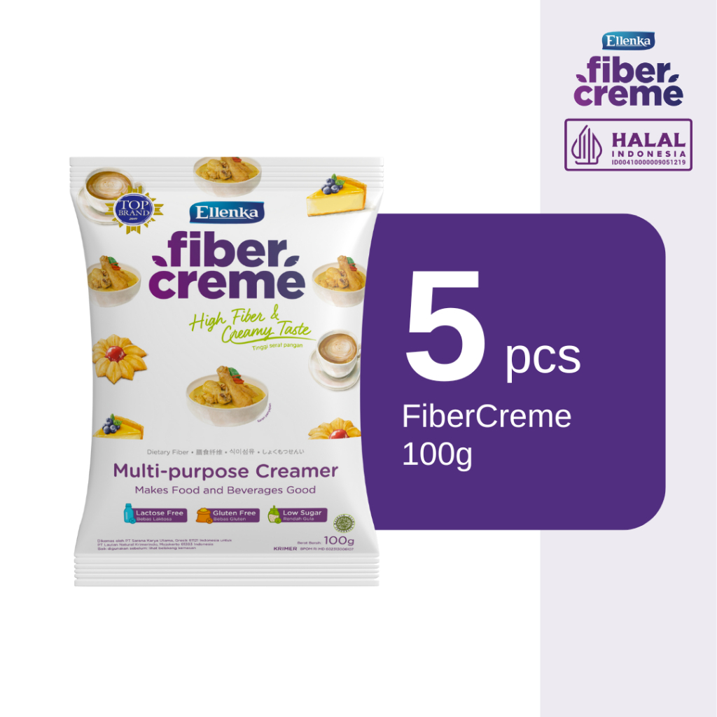 

Fiber Creme Ellenka 100 gram | Krimer Serba Guna Pengganti Santan dan Susu I Fibercreme