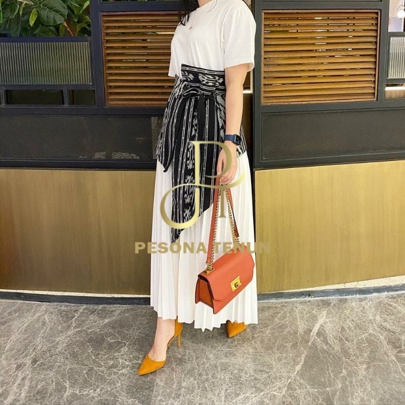 PESONA TENUN - OBI TENUN IKAT - OBI TENUN - OBI ETNIK - BELT TENUN - IKAT PINGGANG TENUN WANITA MODE