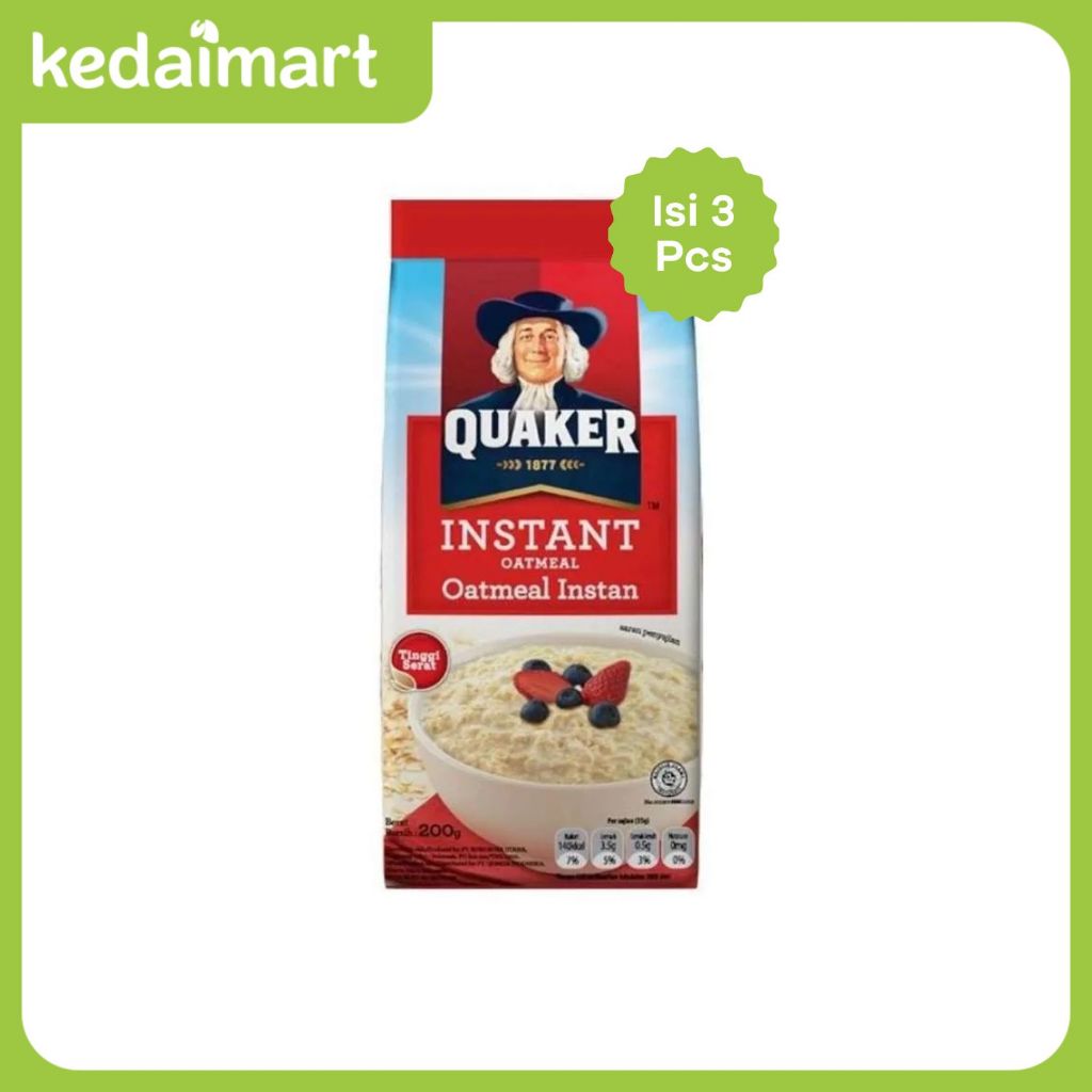

Quaker Instant Oat 200 Gram x 3 Pcs
