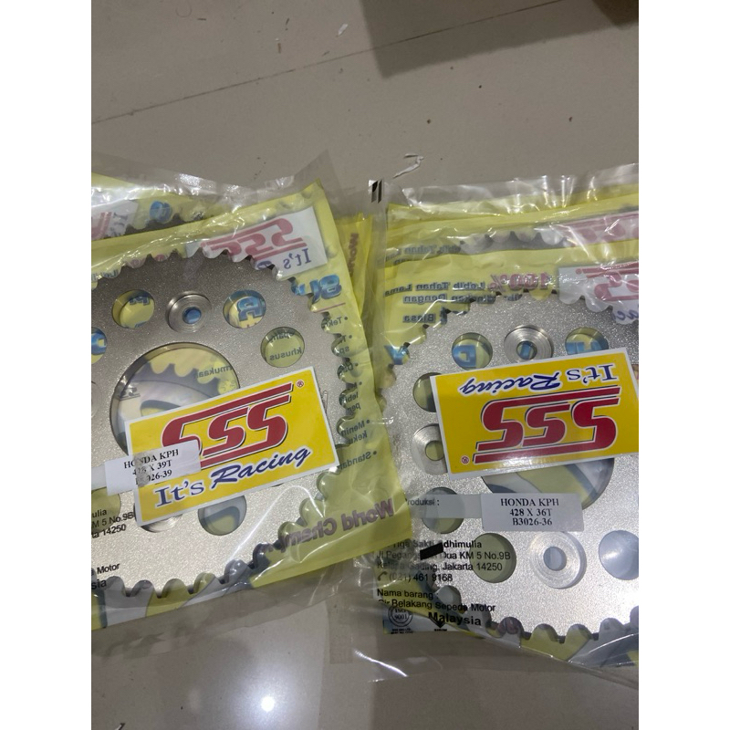 GER GEAR SSS BELAKANG 428/415 (32,33,34,35,36,37,38,39,40) HONDA BEBEK 125cc (KPH) Kharisma, Supra X