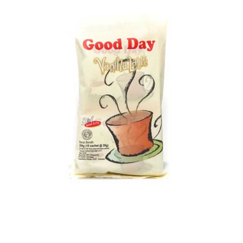 

good day 3 in 1 instant vanilla latte sachet 10 x 20 gr