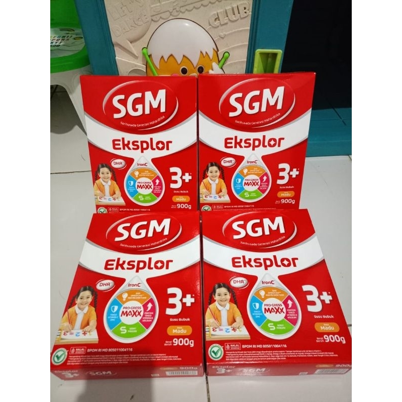 Susu SGM 3+ Madu 900gr (PRELOVED) x 4 dus