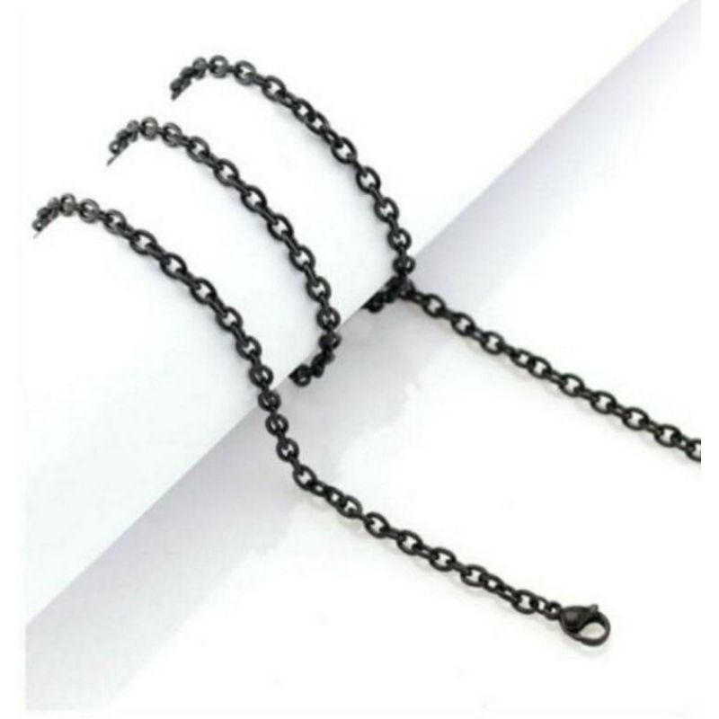 kalung titanium rantai nuri hitam