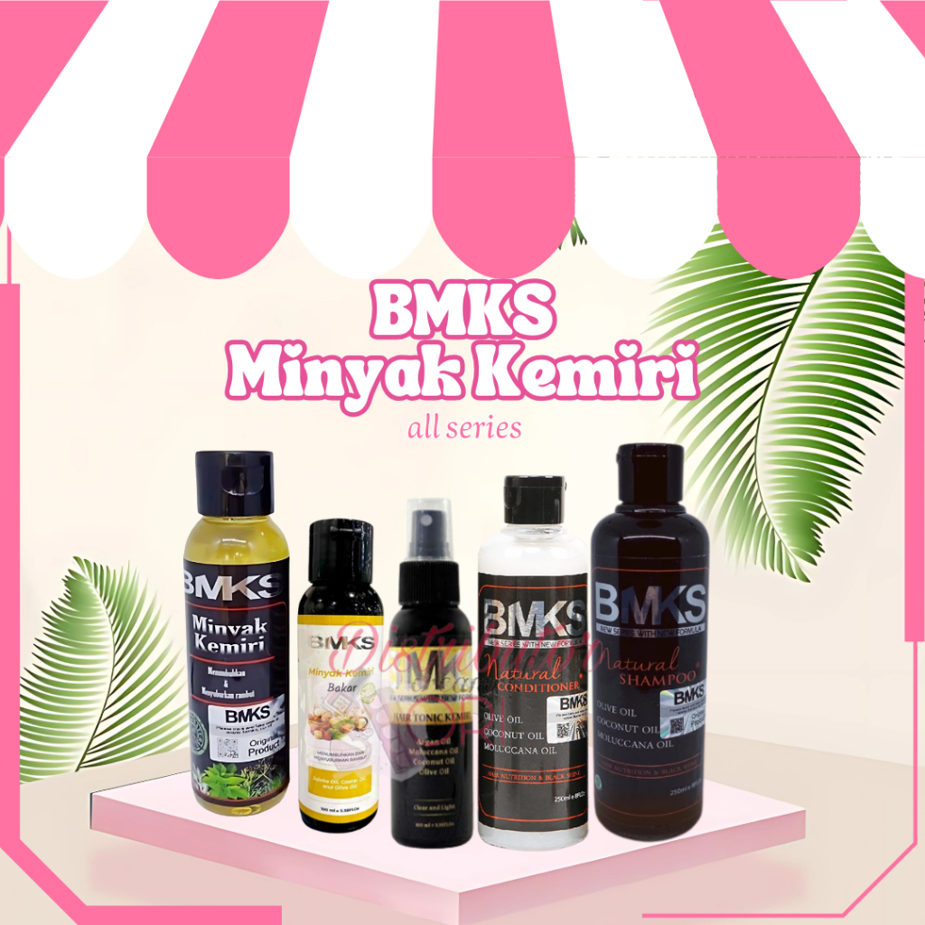 Paket BMKS - BMKS Shampoo, BMKS Conditioner, BMKS Hair Tonic, BMKS Minyak Kemiri Original penumbuh r