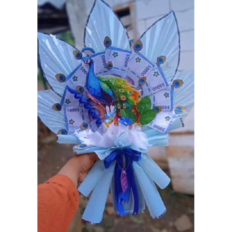 buket uang kosong buket merak buket kekinian