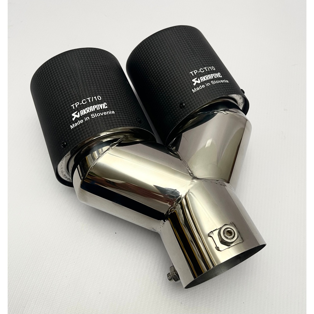 Knalpot mobil racing car Akrapovic carbon fiber 73mm