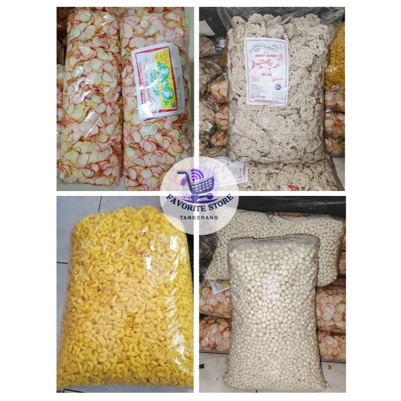 

5KG | kERUPUK MENTAH/KERUPUK SEBLAK/KERUPUK BAWANG/KERUPUK MAWAR /MAKARONI BANTET/PILUS CIKUR