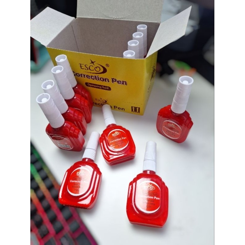 

1 Box isi 1 Lusin Tip Ex Cair Esco/Correction Pen/Tip X Murah
