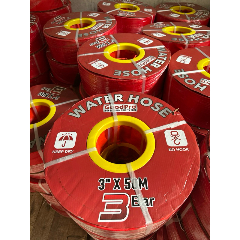 SELANG BUANG IRIGASI 3 INCH dan 2 inch 50M Selang Karet Pompa Sawah 3" 50Meter Tebal 3BAR Sunny hose
