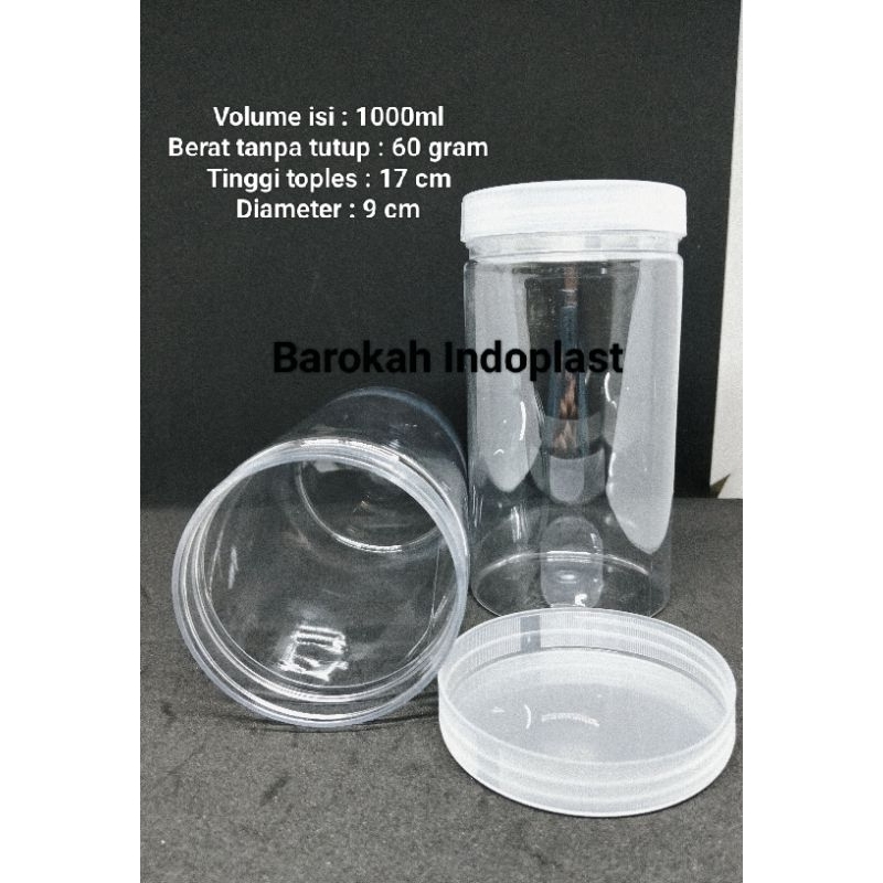 Toples Tabung 1000ml / Toples Silinder 1000ml