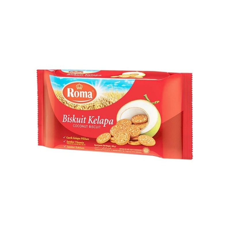 

Roma Kelapa 300GR Biscuit Roma Kelapa Kemasan 300GR SG