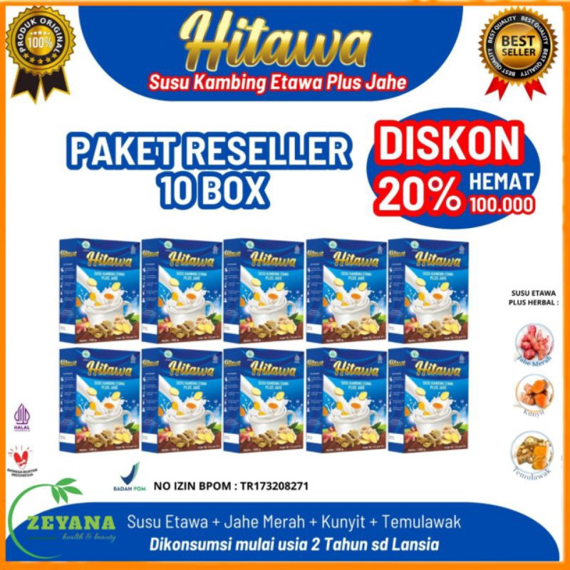 

HITAWA [ Paket Hemat ] Susu Etawa Jahe Kunyit Temulawat Mengobati Nyeri sendi dan Tulang