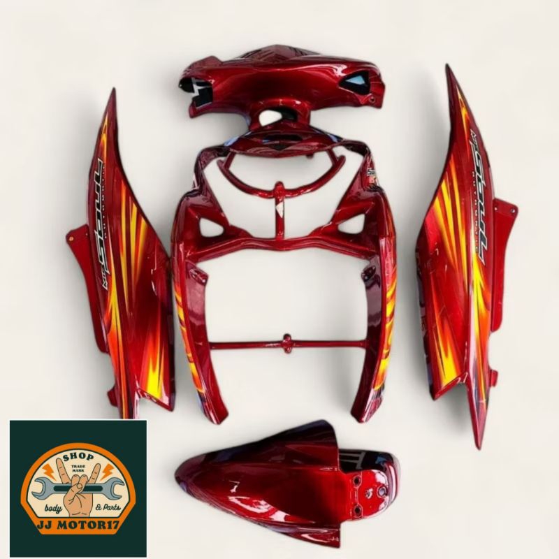 Full body halus mio soul karbu merah maroon