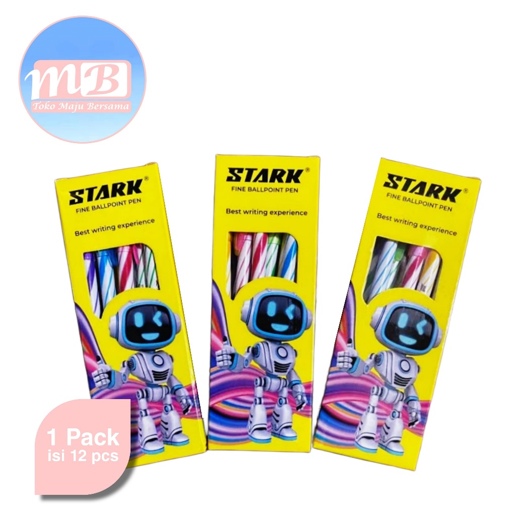 

Pulpen Stark Ballpoint Murah Ulir (12pcs)