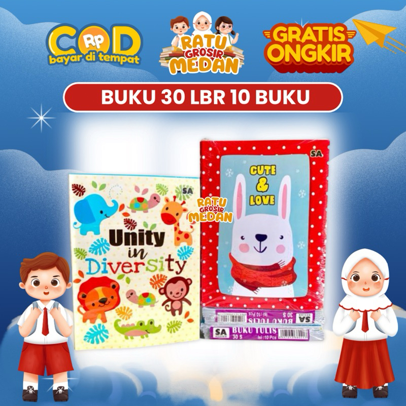 

BUKU TULIS ISI 30 LEMBAR TERMURAH(10 BUKU (BEST SELLER)