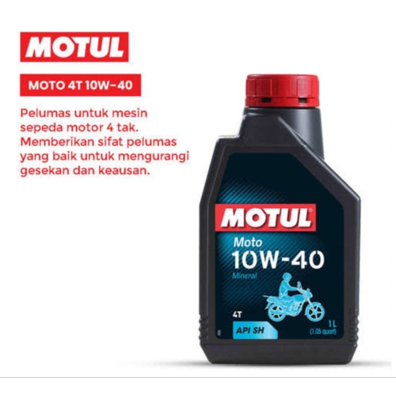 Motul Moto 4T SAE 10W-40 API SJ JASO MA2  1liter