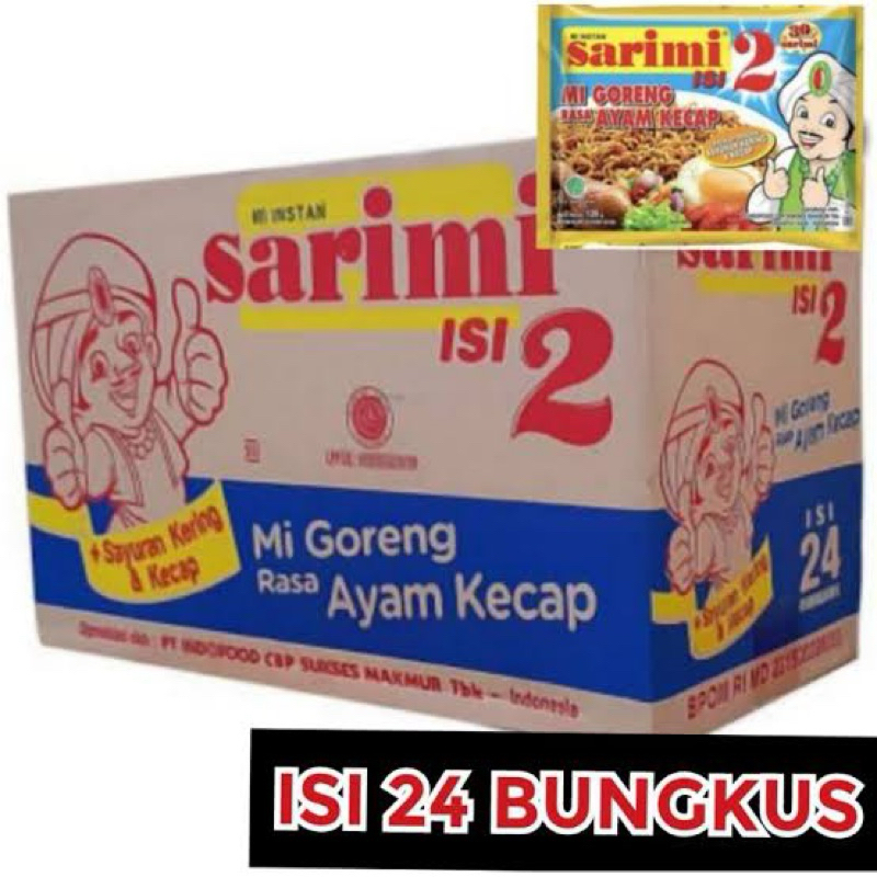 Sarimi Isi 2 Mie Goreng Ayam Kecap - 1 Dus (40 Bungkus)