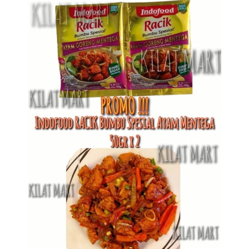 

PROMO !!! Indofood Racik Bumbu Spesial Ayam goreng Mentega 50grx2