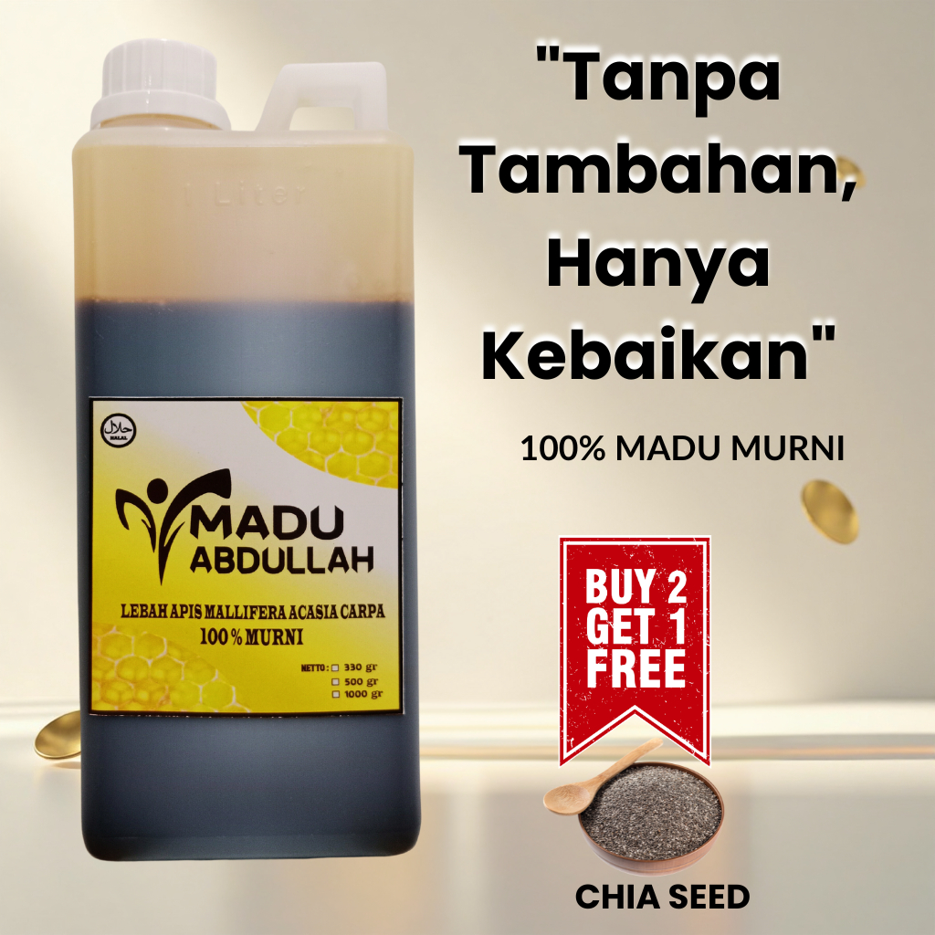 

madu asli tanpa campuran beli 2 free chiaseed madu murni hutan akasia