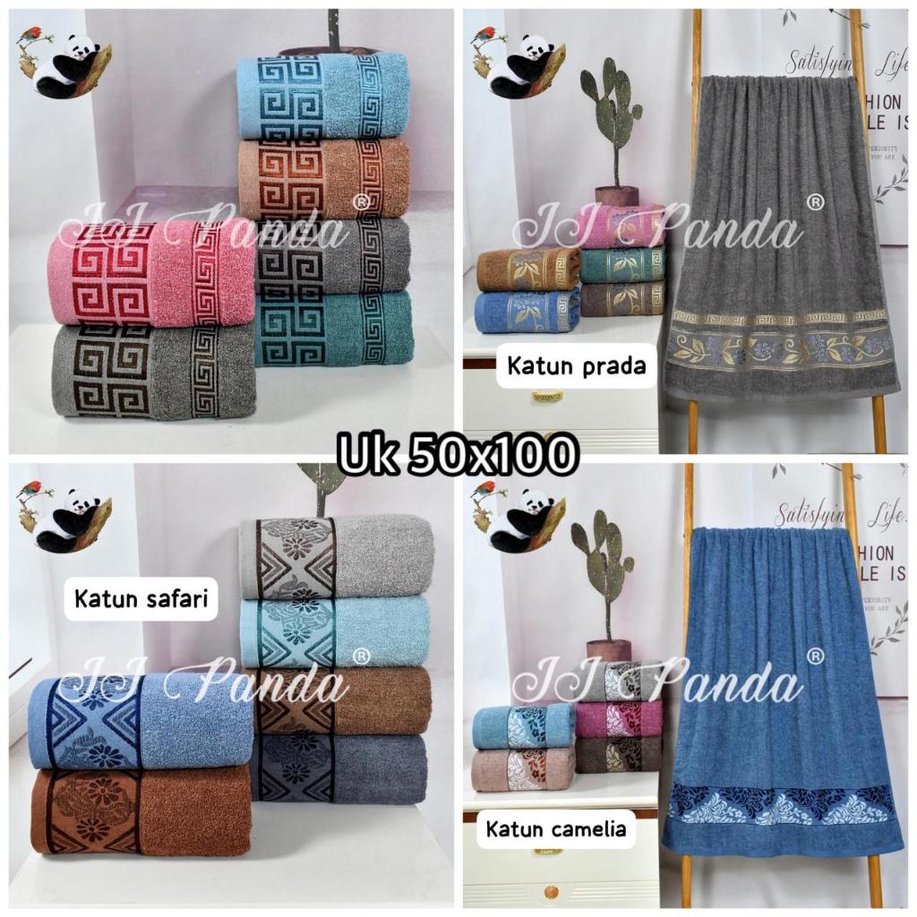 LIVE - Handuk Tanggung Bahan Katun Premium uk 50x100 Sarang Lebah JJ Panda