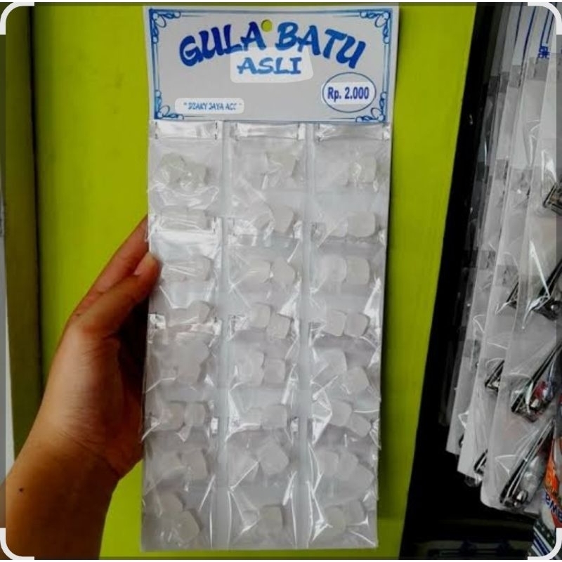 

gula batu isi 24pcs kemasan renteng
