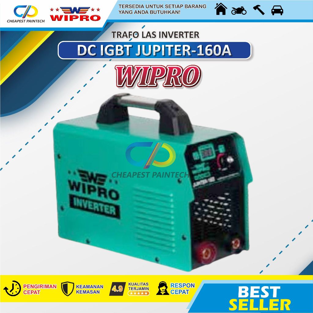 Travo Las Inverter WIPRO JUPITER-160 / Mesin Las 160A DC IGBT 1 Phase Inverter JUPITER 160 WIPRO
