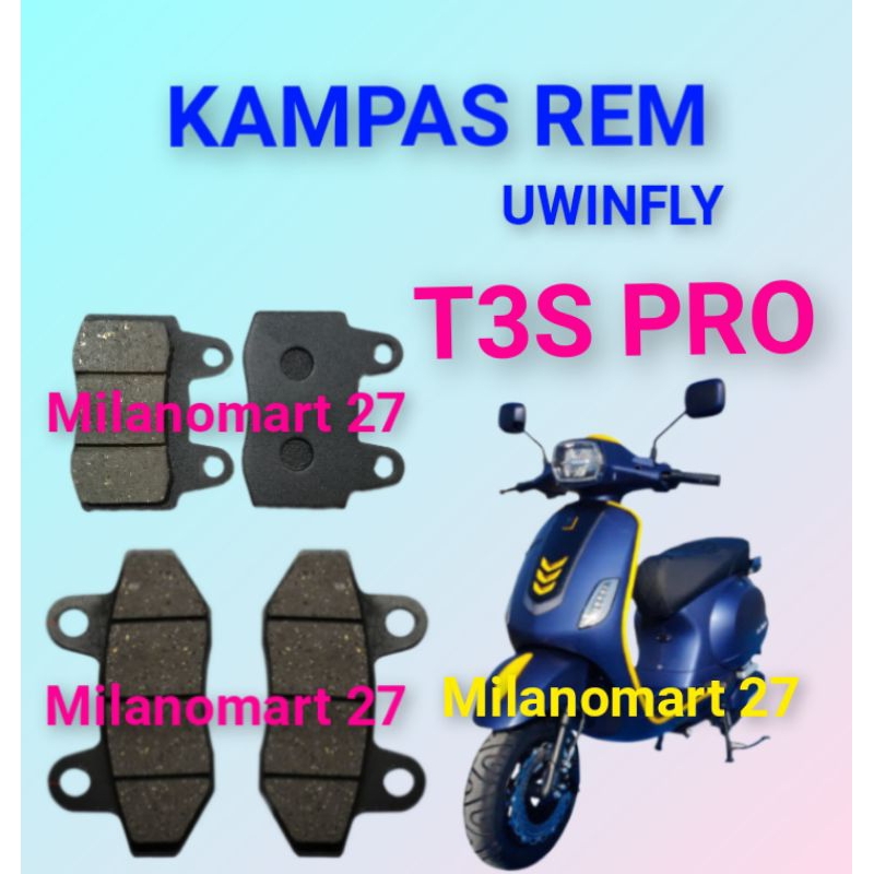 kampas rem uwinfly t3s pro kampas rem sepeda listrik uwinfly T3SPRO