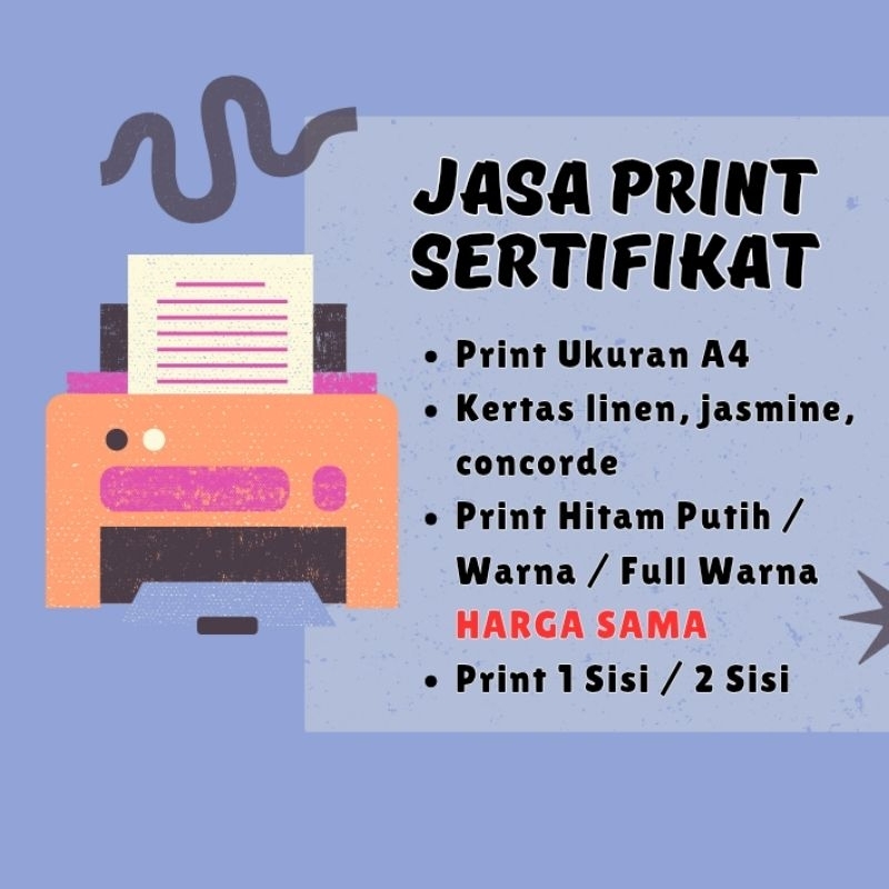 

PRINT/CETAK A4 CONCORDE/LINEN/JASMINE CEPAT MURAH
