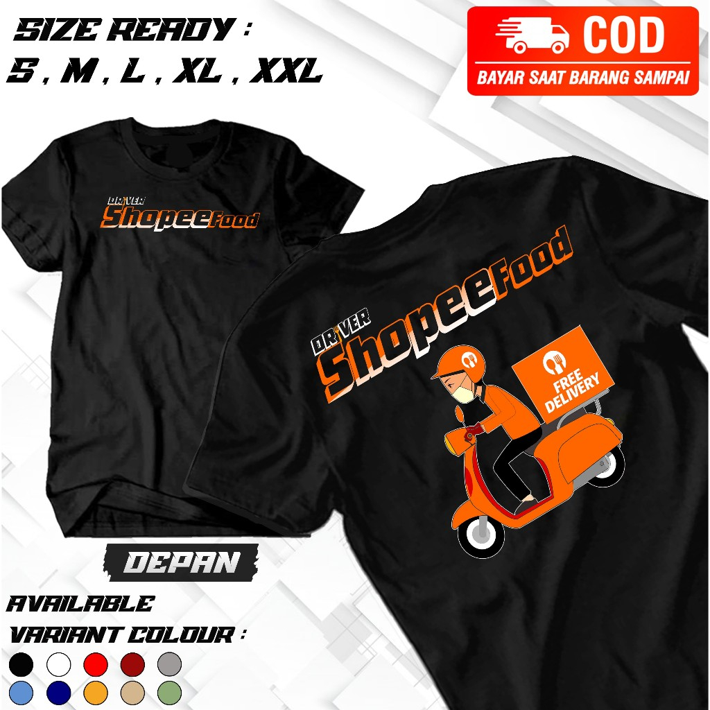 MC T-SHIRT - Kaos Driver Sopee food - Baju Distro - Bahan Premium Quality - Cocok Untuk Pria Wanita 