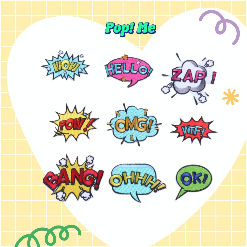 

Pop! Me Bubble Patch Set Bordir Lucu Unik