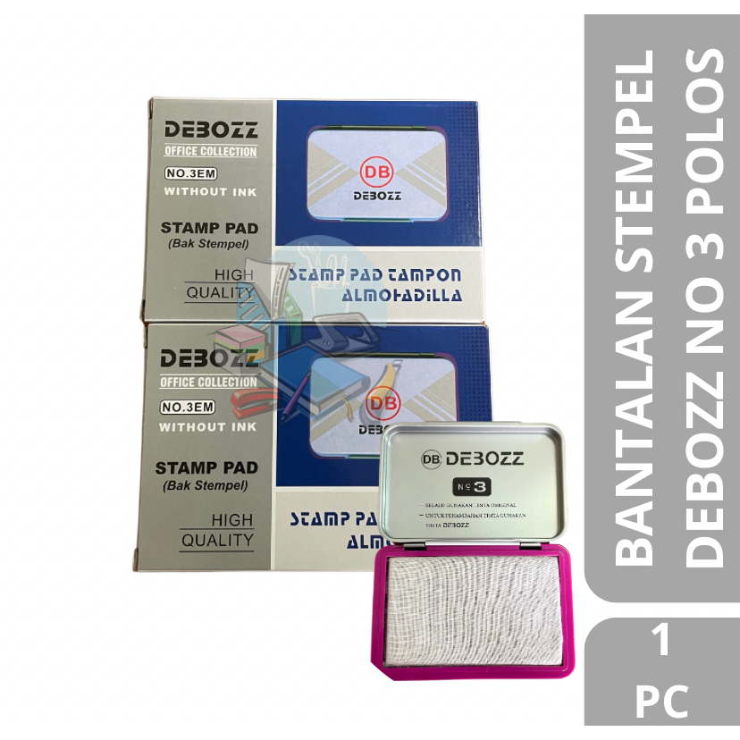 

[1 PC] Bantalan Stempel Polos Tanpa Tinta Murah / Stamp Pad Ukuran No 3 Kecil Deboz