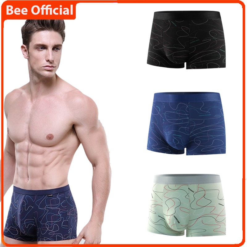BEE - Celana Dalam Boxer Pria Dewasa Fashion Man Underware High Quality Adem & Lembut 3418