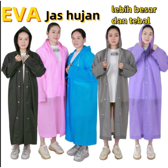 Eva Jas Hujan Dewasa Jas Hujan Mantel Jas Hujan Tebal Jas Hujan Eva Dewasa Jas Hujan Kancing