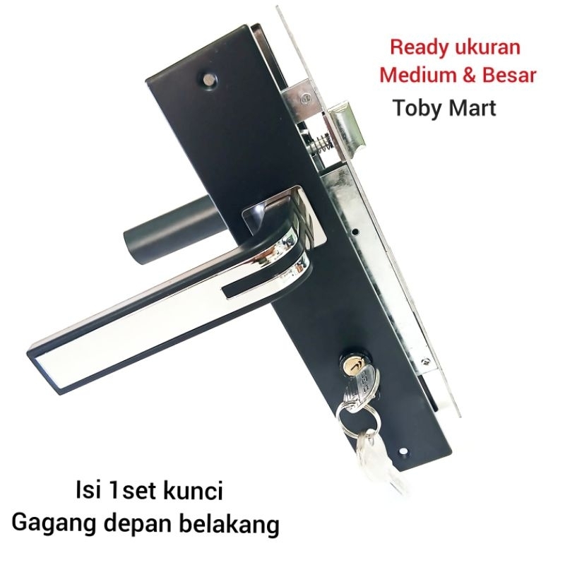 Kunci pintu Rumah Besar 25cm Black edition PREMIUM QUALITY / Gagang pintu rumah Mewah