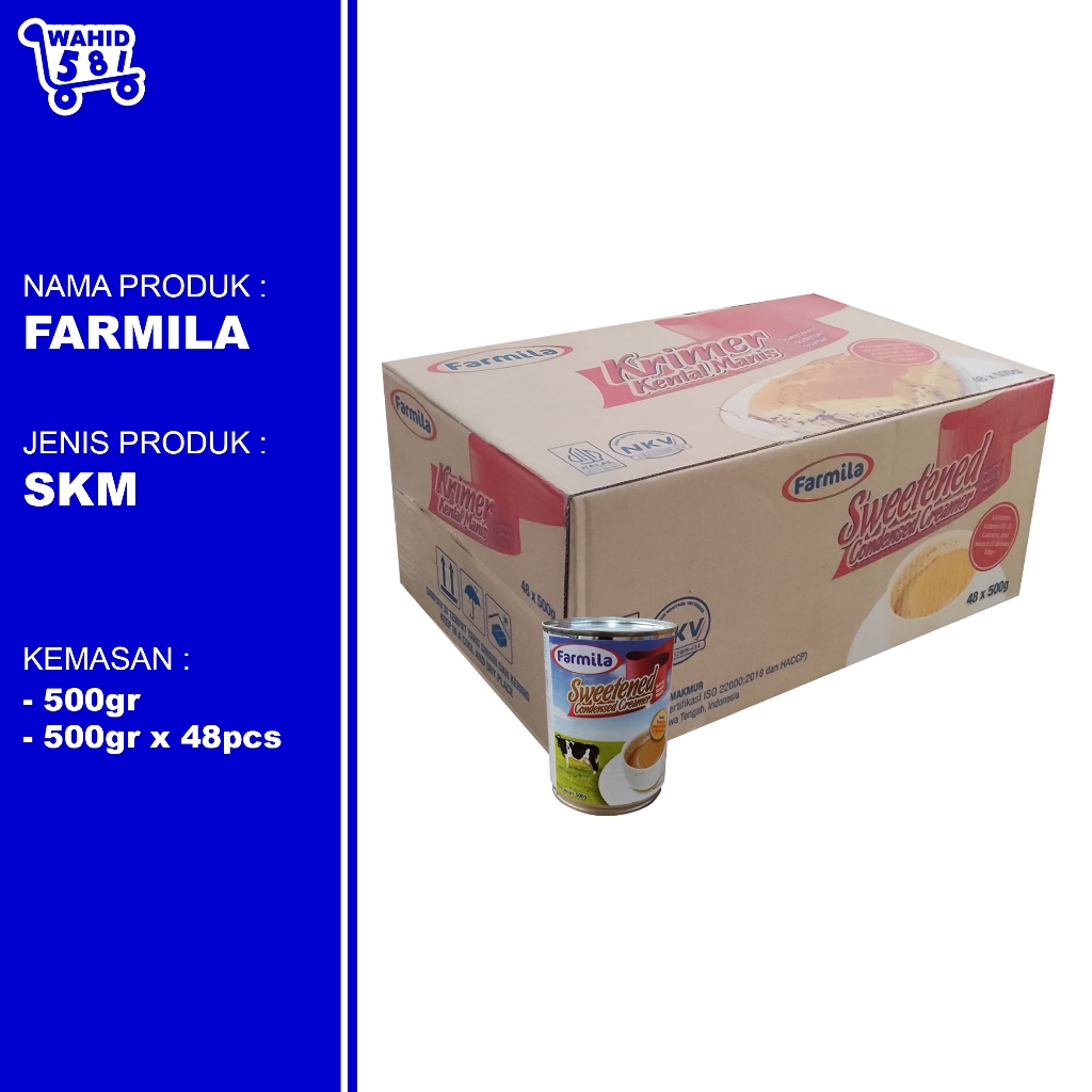 

Farmila / Susu Kental Manis / Krimer / 500gr x 48 / Kardus / Box
