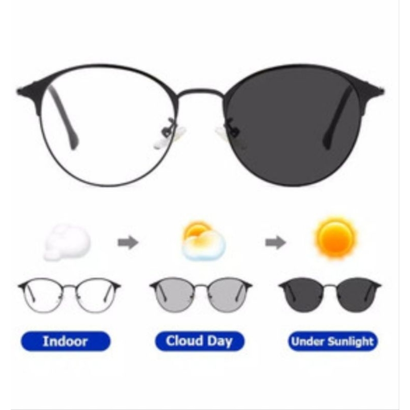 E ( E15 ) KACAMATA PHOTOCROMIC +FREE GIFT ( 1 KOTAK + LAP KACAMATA  )