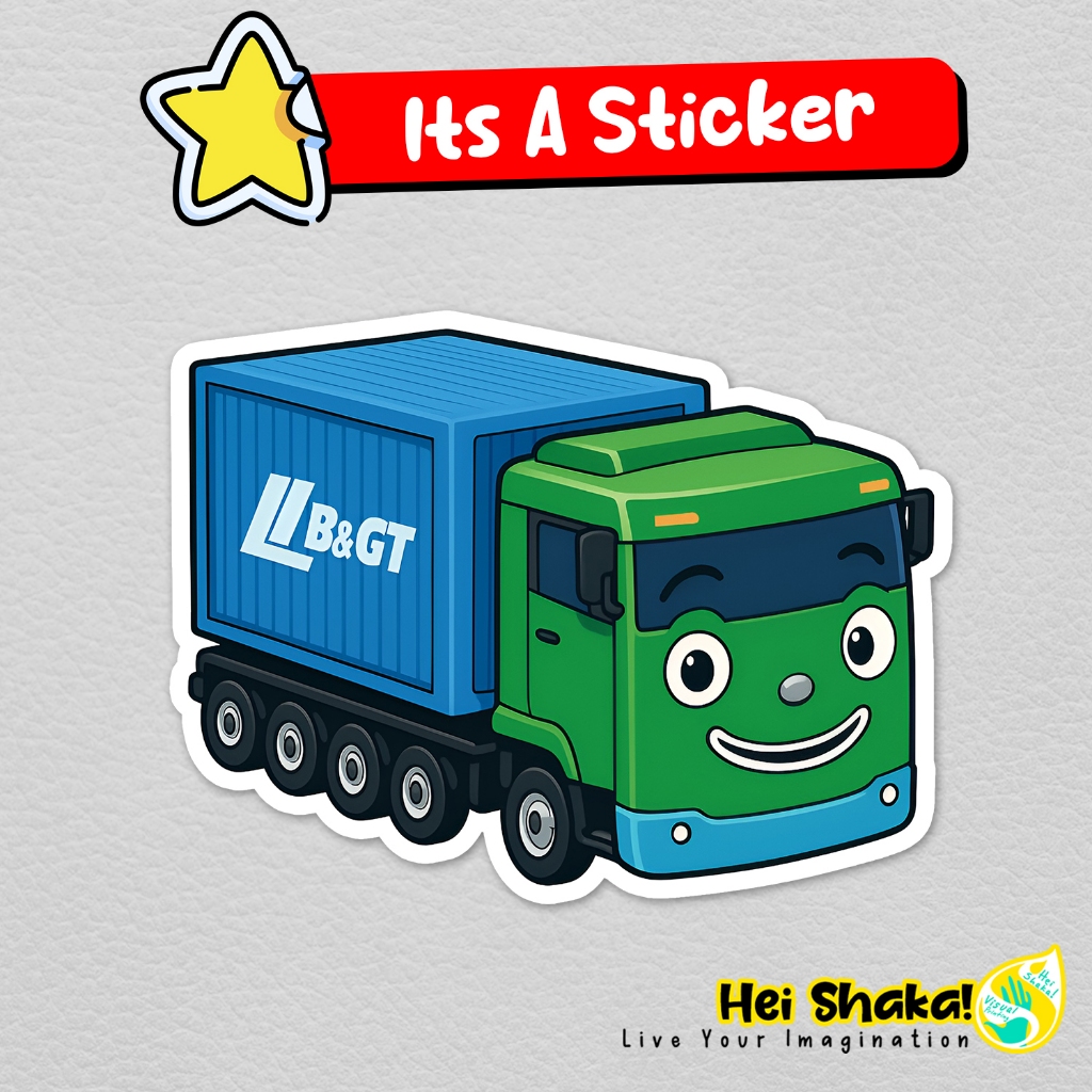 

Stiker BIG Car Tayo The Little Bus Sticker Kartun Mobil Vinyl Anti Air